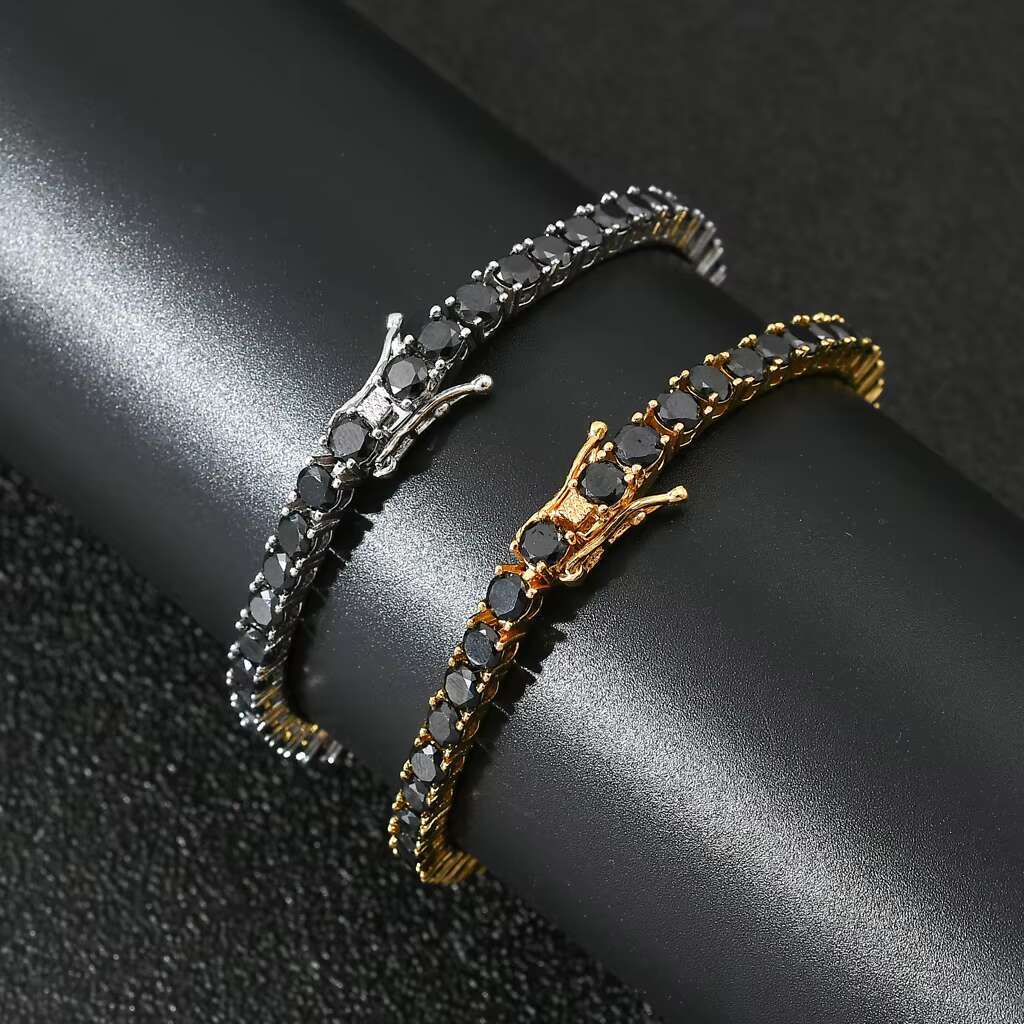 BES 4mm Fashion Men Women Jewelry Set CZ Iced Out Bling 5A Cubic Zirconia Black Tennis Chain Bracelet Necklace Hip Hop Jewelry