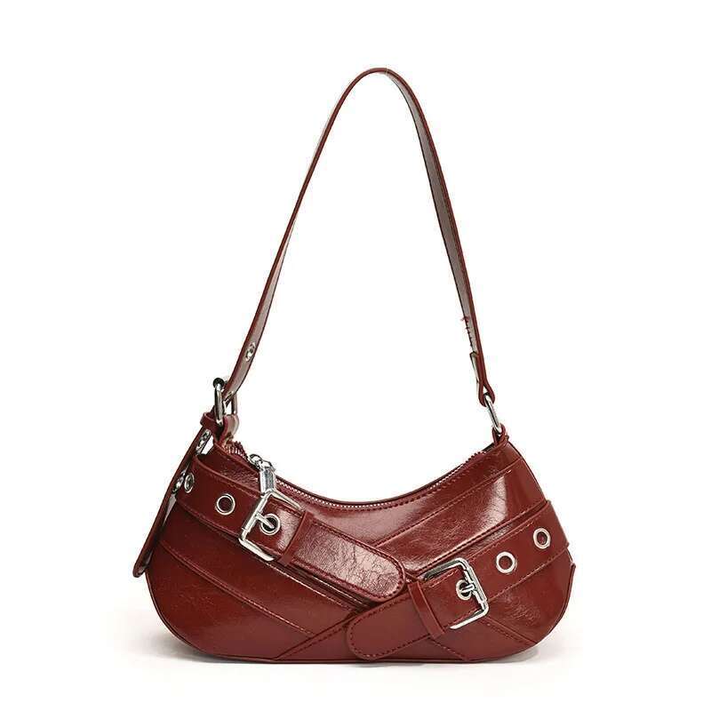 Women PU Vintage Top Handle Adjustable Strap Y2k Retro Hot Girl Fashion Shoulder Bag Punk Style Handbag