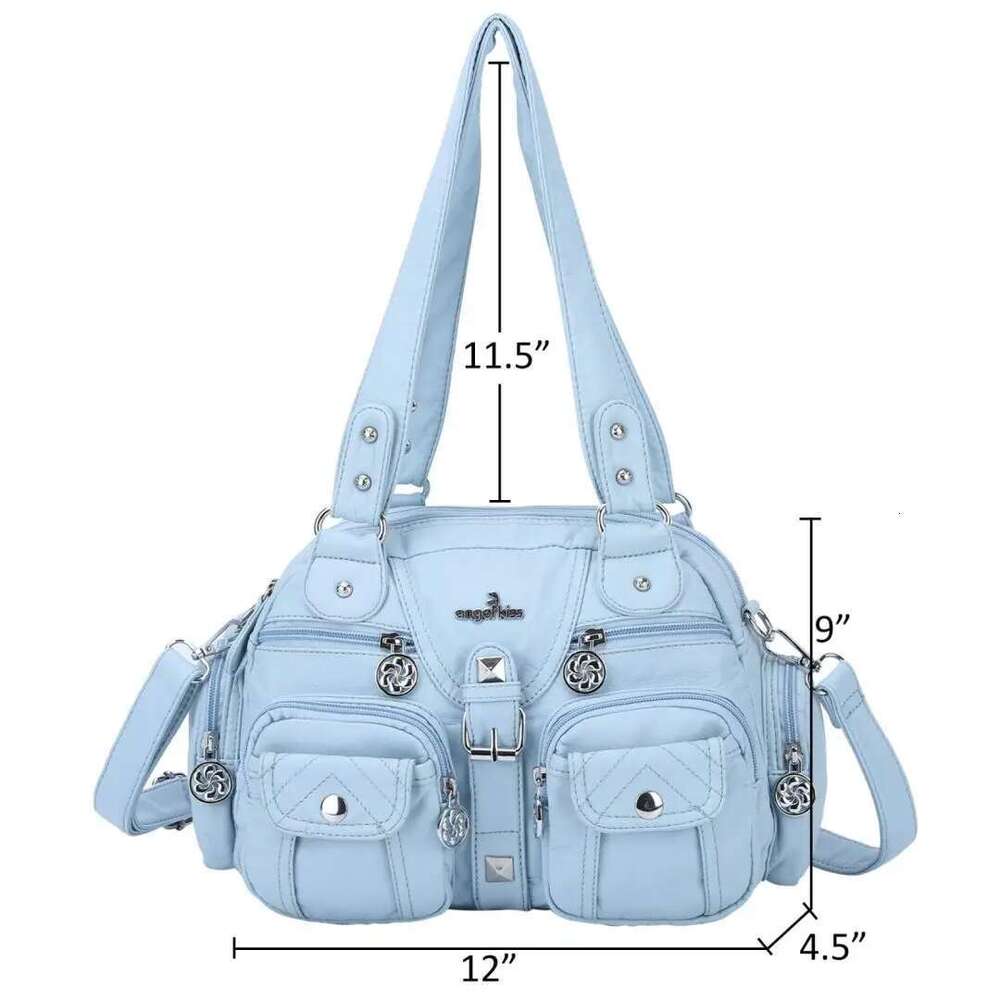 Angelkiss Women Handbags Satchel Top-Handle Handbag PU Bag Dumpling Give Gifts Shoulder Bags Phone Money Pack
