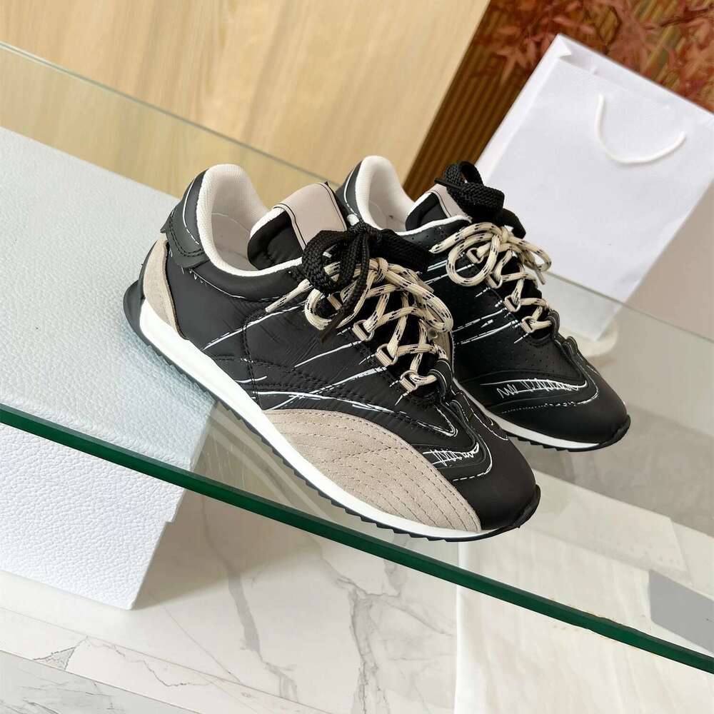 Women Size35-46 Genuine Leather Couple Graffiti Sneakers Natural Cow Suede Sports Flats Designer Shoes Zapatillas De Mujer