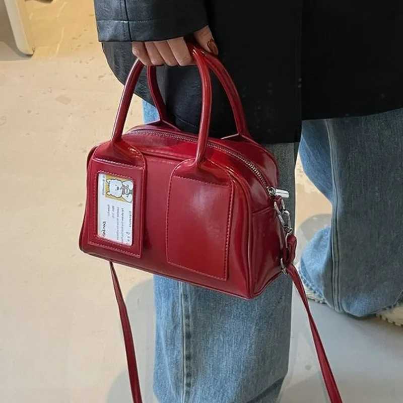 Bow Love Itabag Tote Bag PU Crossbody Bag Y2K Kawaii Zipper Sweet Girl Japan Korea Cute Pendant Silk Scarf Bowling Storage BagXJ250512