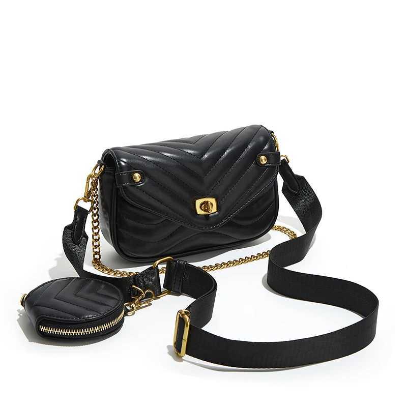 Modern handbag 2024 new handbag 2-piece set detachable shoulder Bag Messenger Bag chain handbag clutch BagW250512