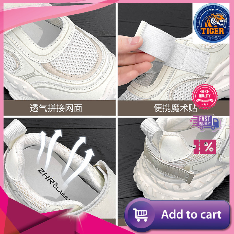 Ddmytiger Summer Daddy Shoes New Mesh Surface Breathable Thick Sole Small Man High Sports Leisure Beach For Women Outdoor Shoes