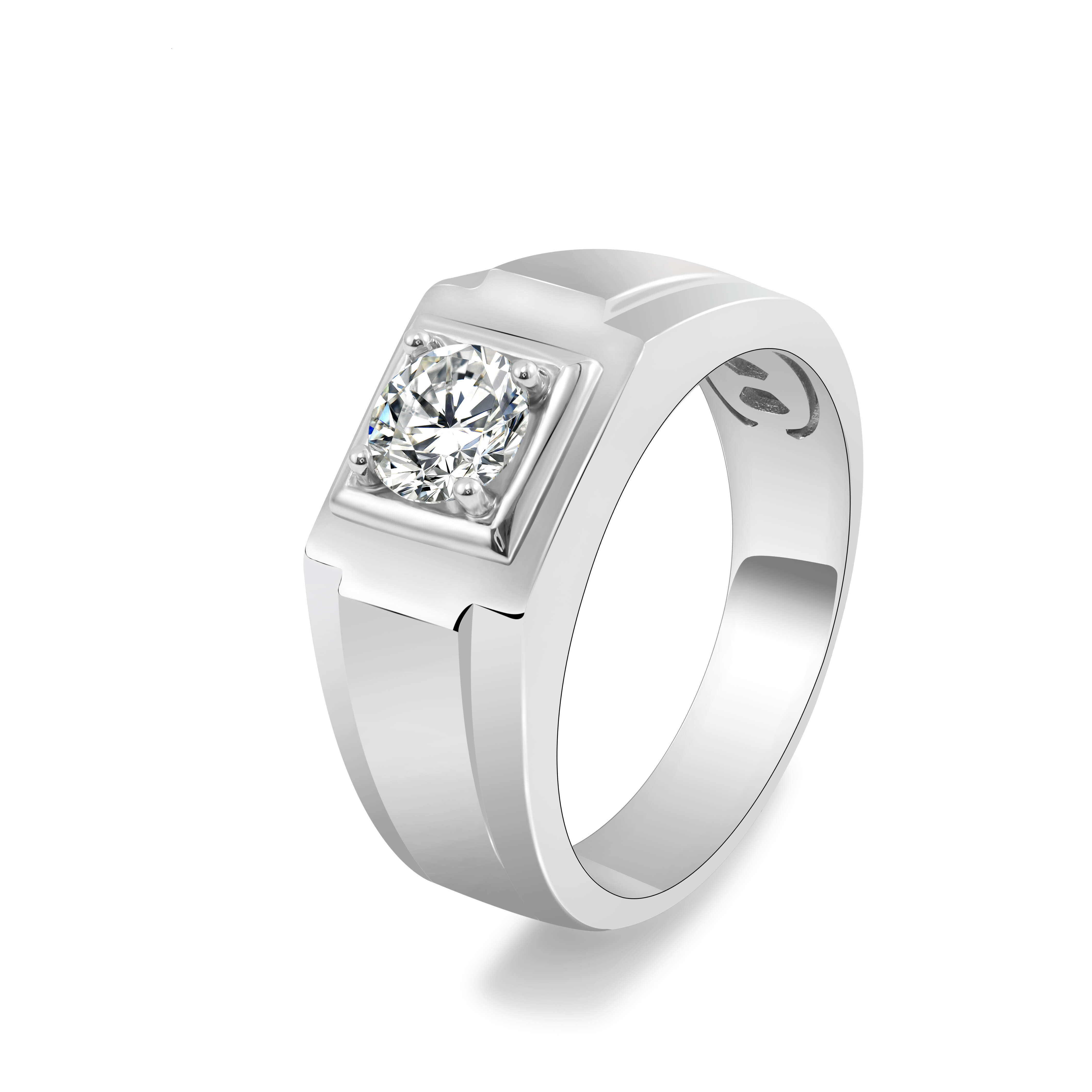 Luxury 925 Sterling Silver 1ct round VVS D Color GRA Moissanite Diamond Rings Wedding Engagement Gift