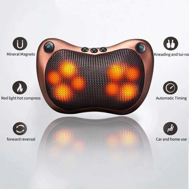 Magnet Massage Neck Pillow Body Relax Smart Portable Electric Shoulders Neck Waist Cervical Massage Pillow Used for Home CarW250512