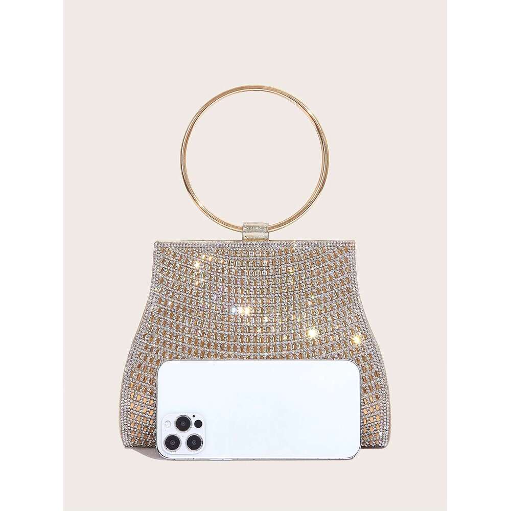 Women's Dia Handbags Rhinestones Bridal Stones Clutch Purse Lady Clutches Bags Party Wedding Evening Bag Female
