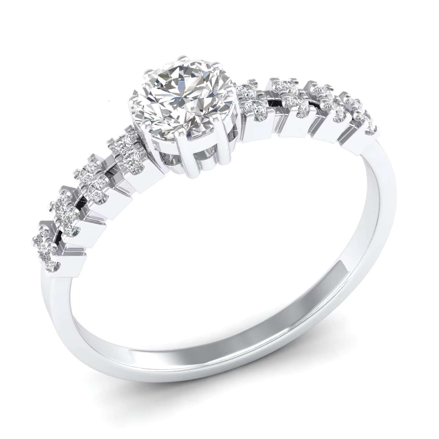REYES Round Brilliant Cut 1.2Ct Moissanite Engagement Ring for Women Original 925 Sterling Silver GRA Certified Fine Jewelry