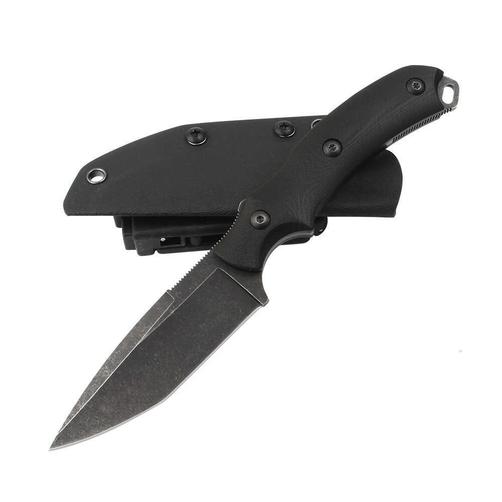 Outdoor straight self-protection camping knife, portable fruit knife