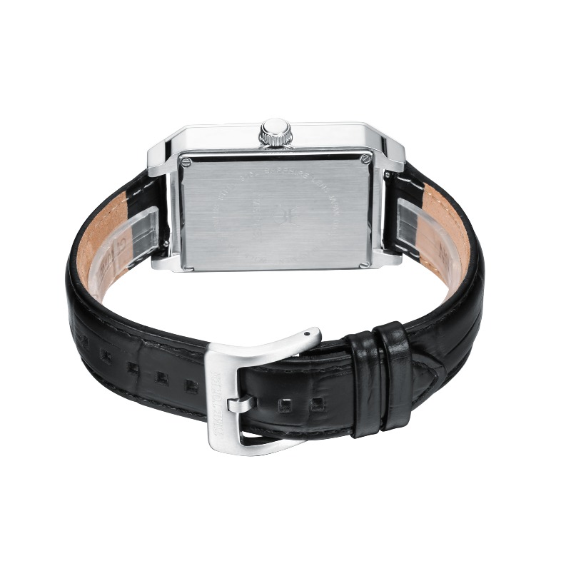 Retro Style Time Token Wristwatch Featuring Real Leather Band and Quartz Movement