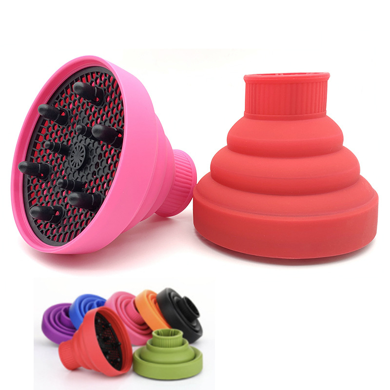 Silicone Hair Dryer Cover Hair Dryer Telescopic Nozzle Drying And Styling Curling Hair Hair Care Tools Folding Wind Cover Hair Drying Cover