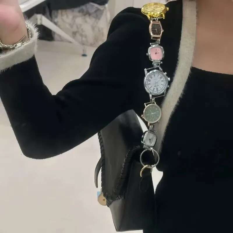 Designer Saddle Women 2025 New In Fashion Chic Metal Watch Strap Shoulder Bag Trend Graffiti Novelty Female Bags