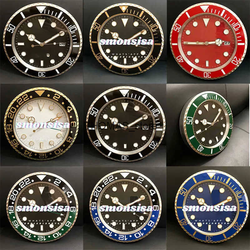 Wall Clocks Super Silent Luxury Wall Clock Metal Modern Design Large Wall Watch Home Stainless Steel Date Will Work w250327 Q250512