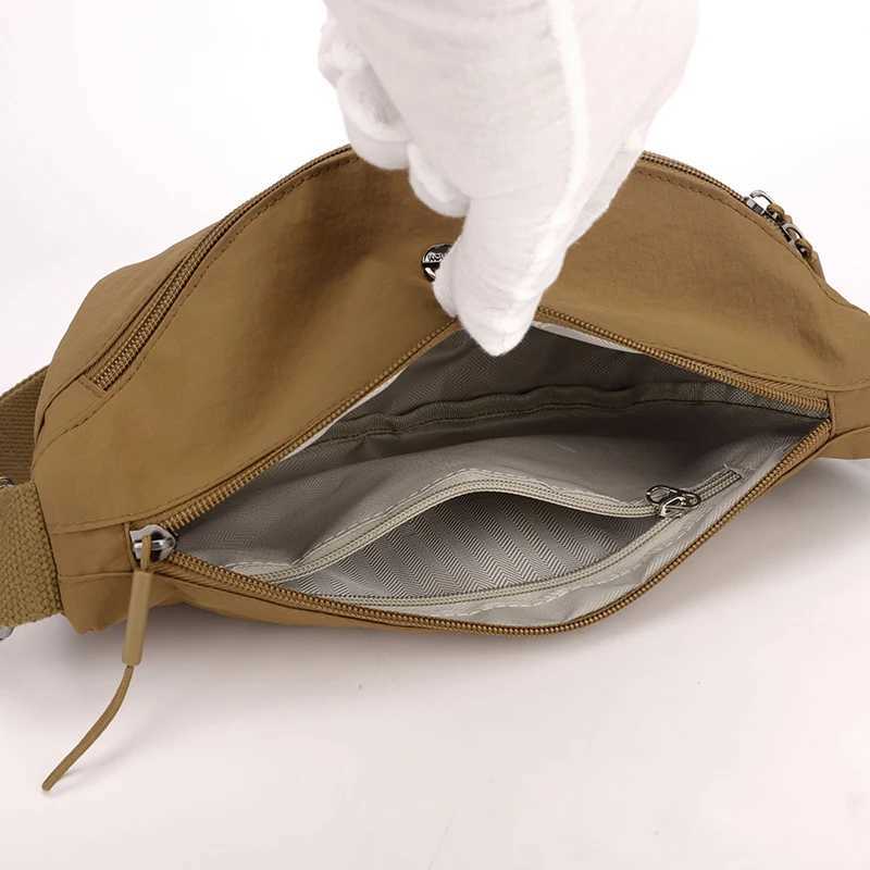 Luxury Designer Hobo Solid Color Satchel Womens Chest Bag with Wide Strap Nylon Waist Pack Fashion Fanny Shoulder BagXJ250512