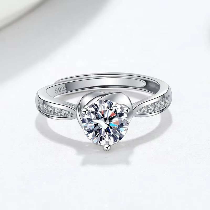 2023 Fine Custom Sterling Silver Moissanite Rings Diamond Wedding Jewelry 925 Sterling Silver Ring for Women Wedding