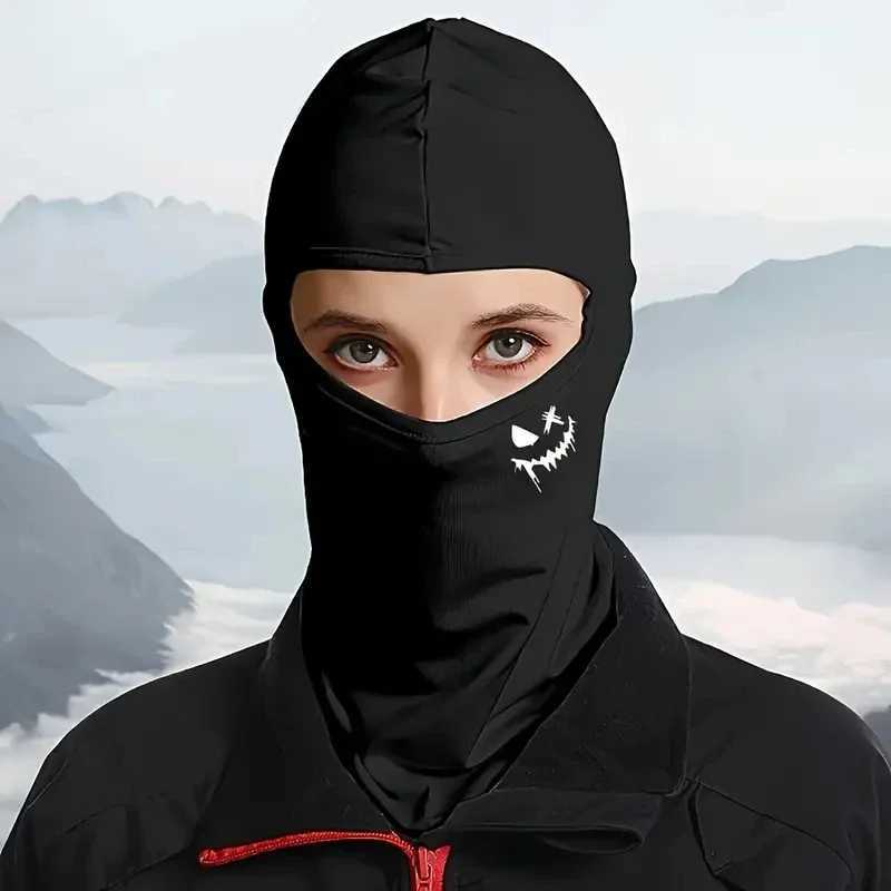 2pcs Graffiti Punk Print Balaclava Hat UV Protection Breathable Full Face Mask For Cycling Skiing Hiking Fishing OutW250512