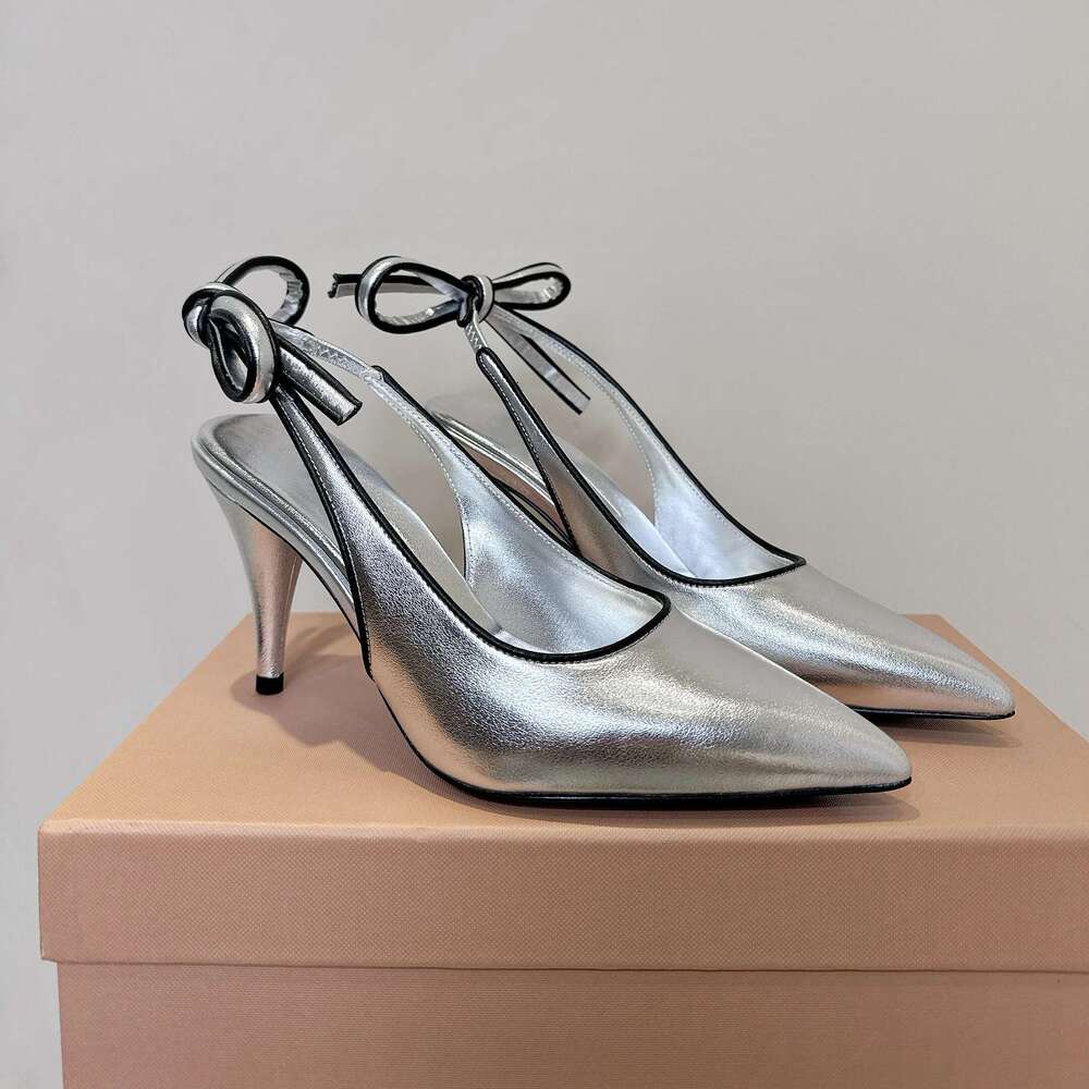 New Women Genuine Leather Pumps Slingabacks Super High Heels Sandals Ankle Strap Summer Designer Shoes Zapatillas De Mujer