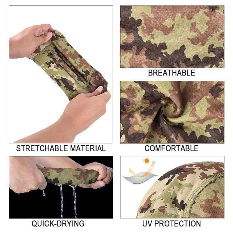 B48B-Outdoor Dustproof Sun Face Mask Tactical Camouflage Full Face Mask Hunting Bike Cycling Neck ProtectionW250512