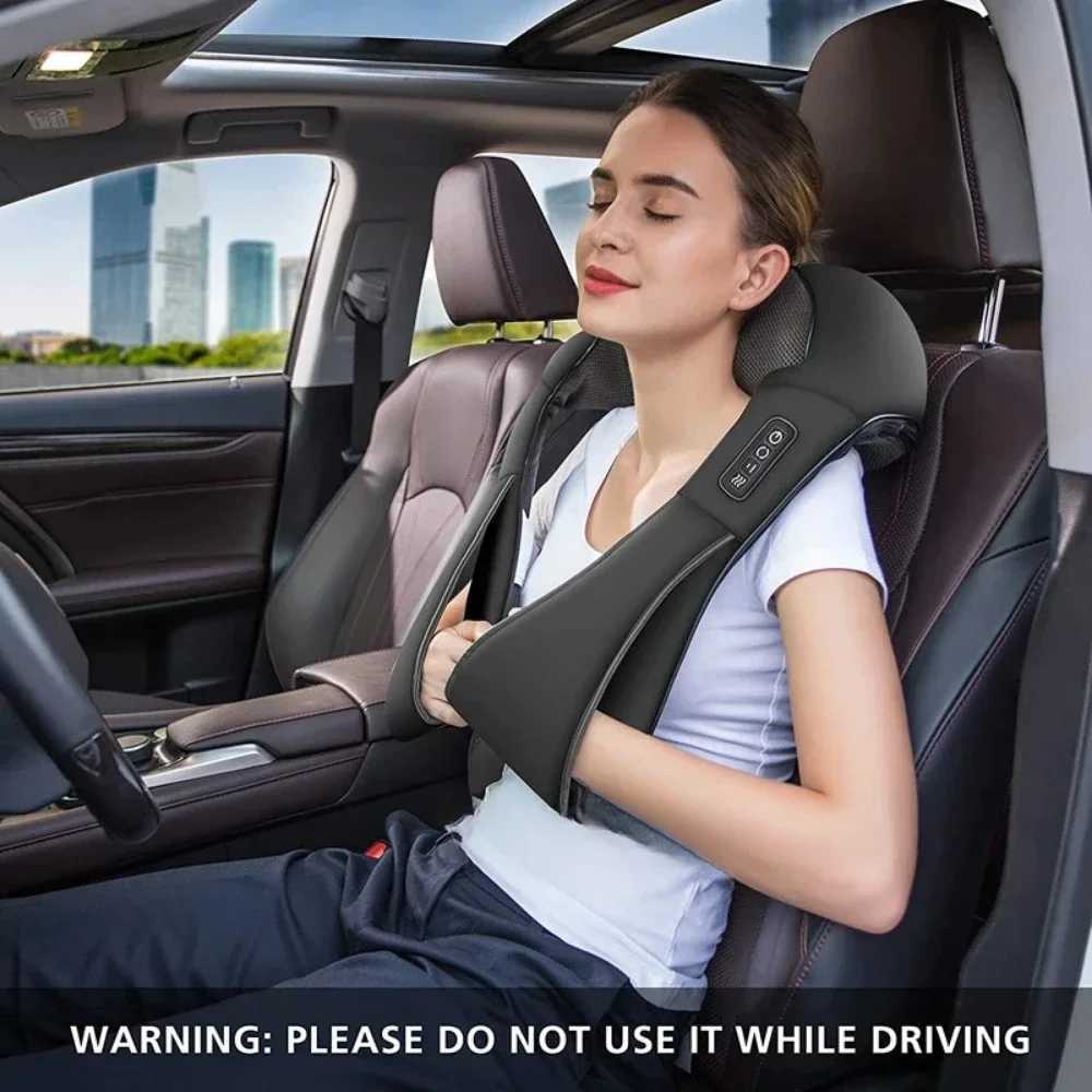 Shiatsu Neck Shoulder Massager Hot Compress Cervical Massagers Cars Home Kneading Massaging Shawl Electric Necks Waist ShawlsW250512