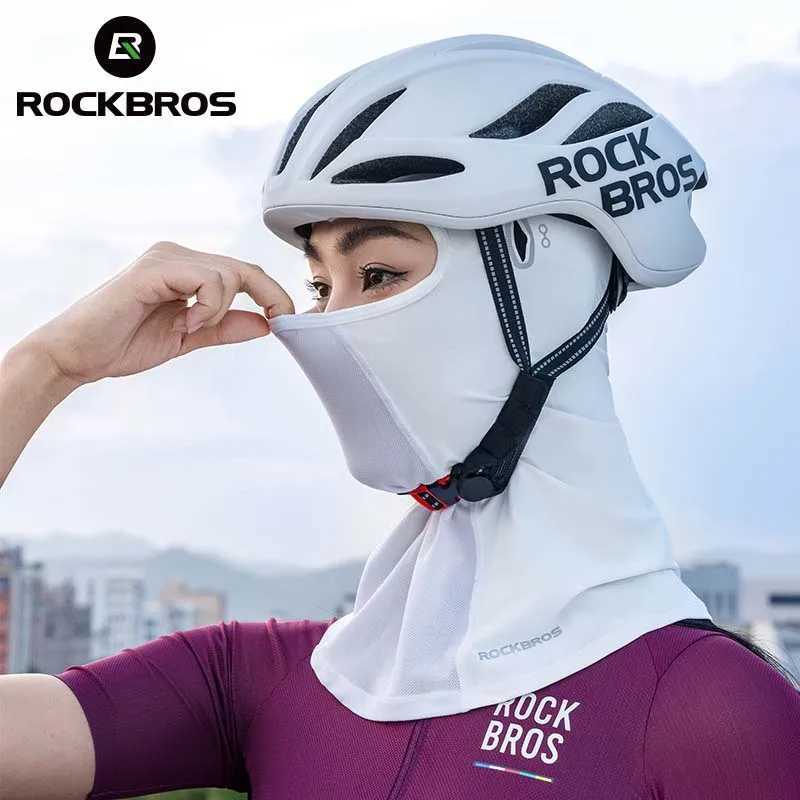 ROCKBROS UV Protection Face Cover Summer Cool Balaclava Ice Silk Anti-UV Cycling Full Face Cap Riding Headgear Masks BreathableW250512