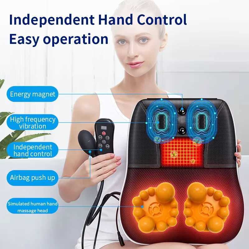 Manufacturer Direct Electric Shiatsu Head Neck Cervical Ttraction Body Massager Car Back Pillow with Heating Vibrating Massage DW250512