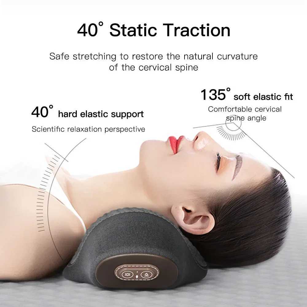 Neck Massage Electric Pillow Heating Vibration Neck Massager Back Cervical Traction Relax Sleeping Memory Foam Spine SupportW250512