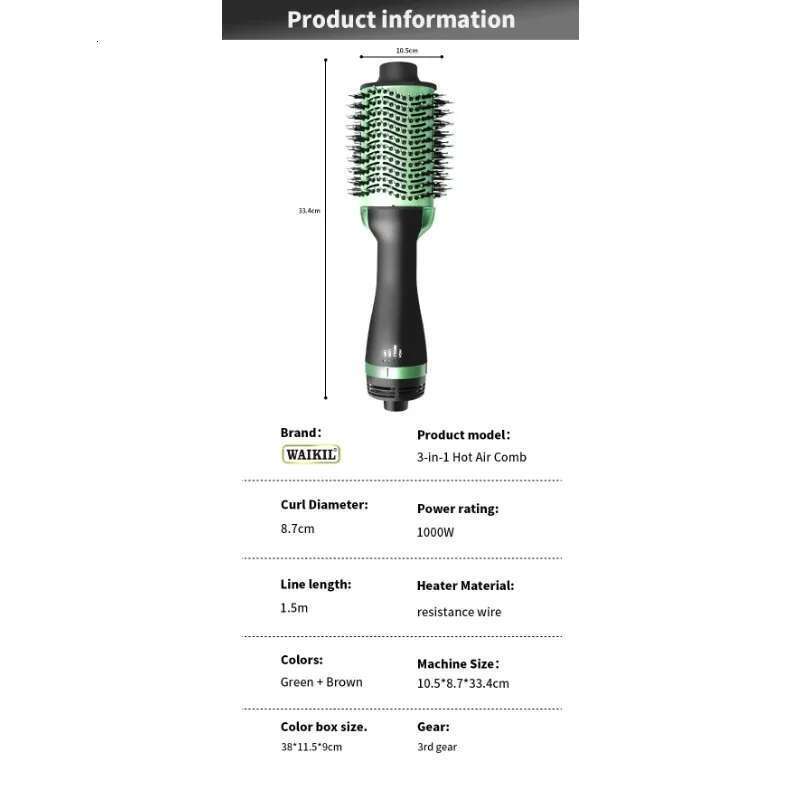 2025 Heating Straightener Dryer And Straightening Electric Comb Brush One Step Salon Hair