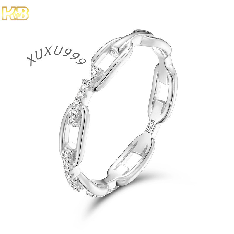 Hip Hop Moissanite Diamond Ring 925 Sterling Silver Iced Out Bling Style Luxury Jewelry for Men Women