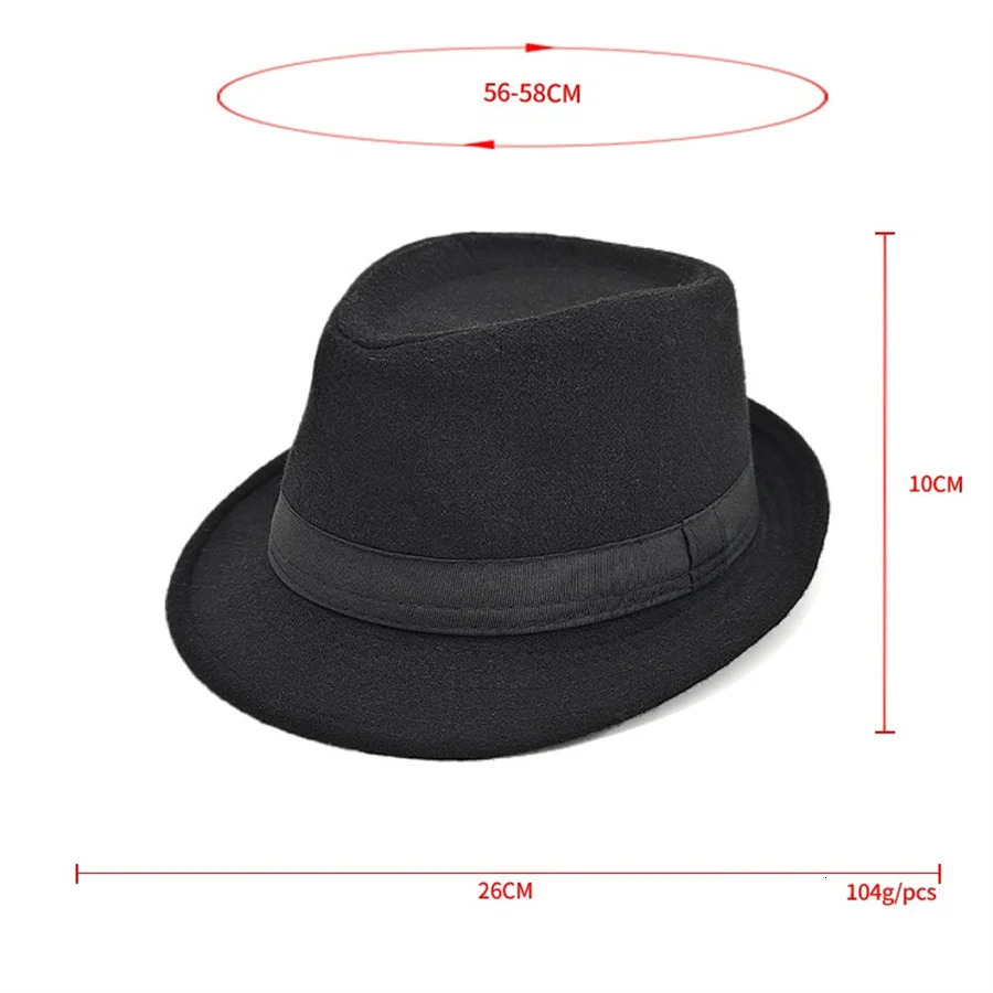 Unisex British Felt Jazz Hats For Middle Aged Men Bucket Hat Wool Fedoras Autumn Winter Gentlemen Wedding Party Magic Caps 250512