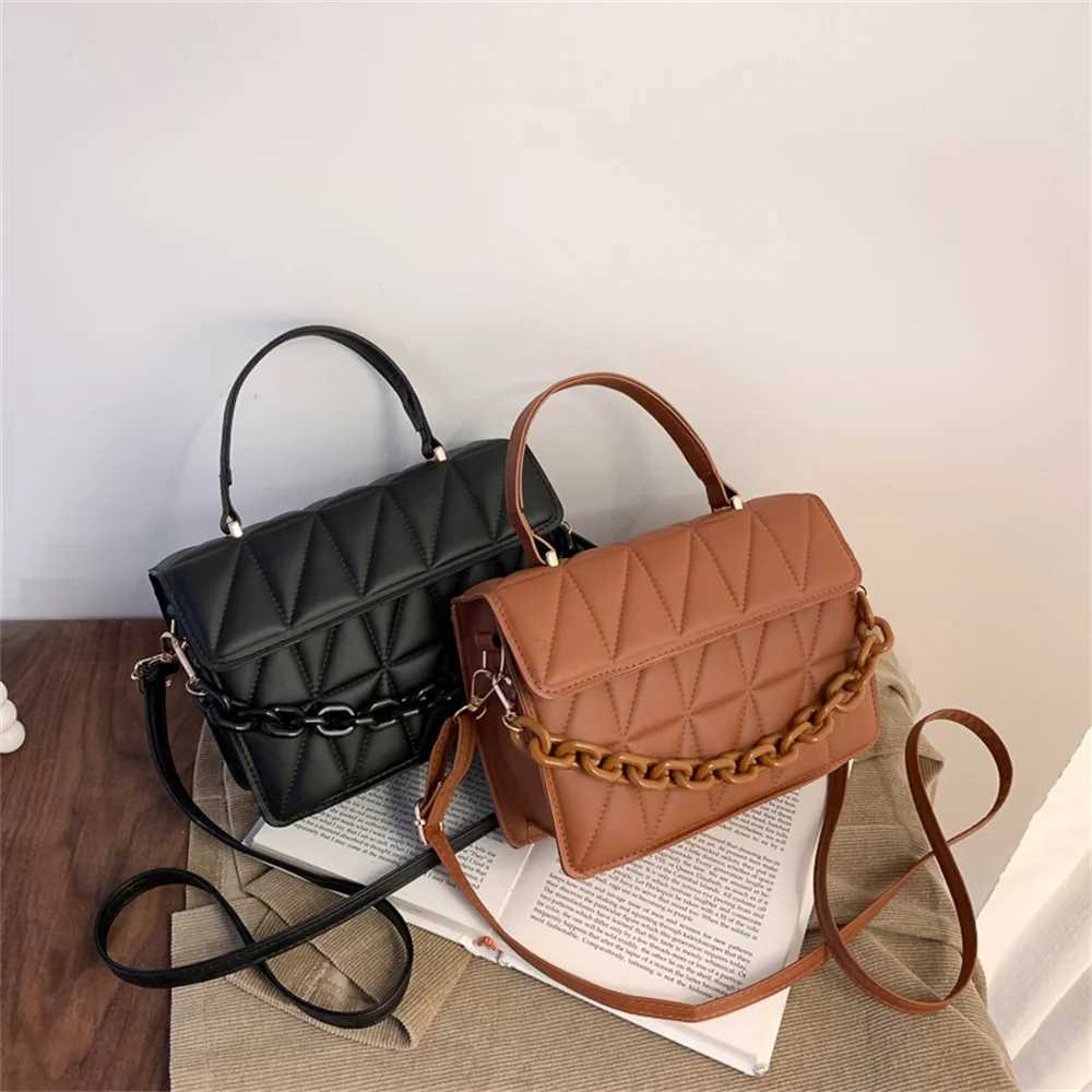 New Trendy Plaid Women Shoulder Bag Fashion Chain Crossbody Bags Designer Handbags And Purses Small Flap Top Handle Bags Z250512