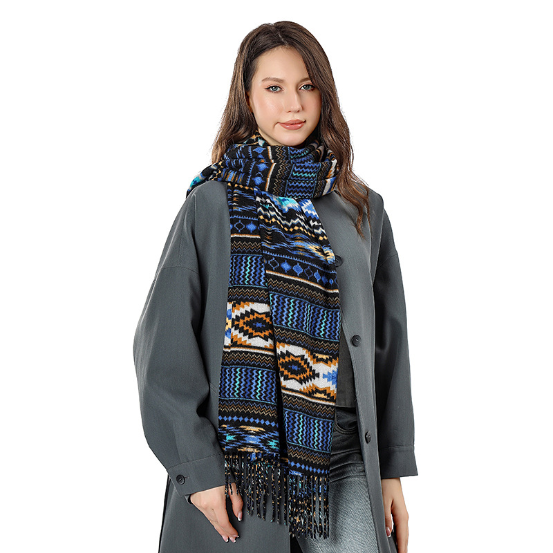 K691 2025 European and American cashmere thick warm scarf light luxury casual tassel neck comfortable fashion all-match shawl batch