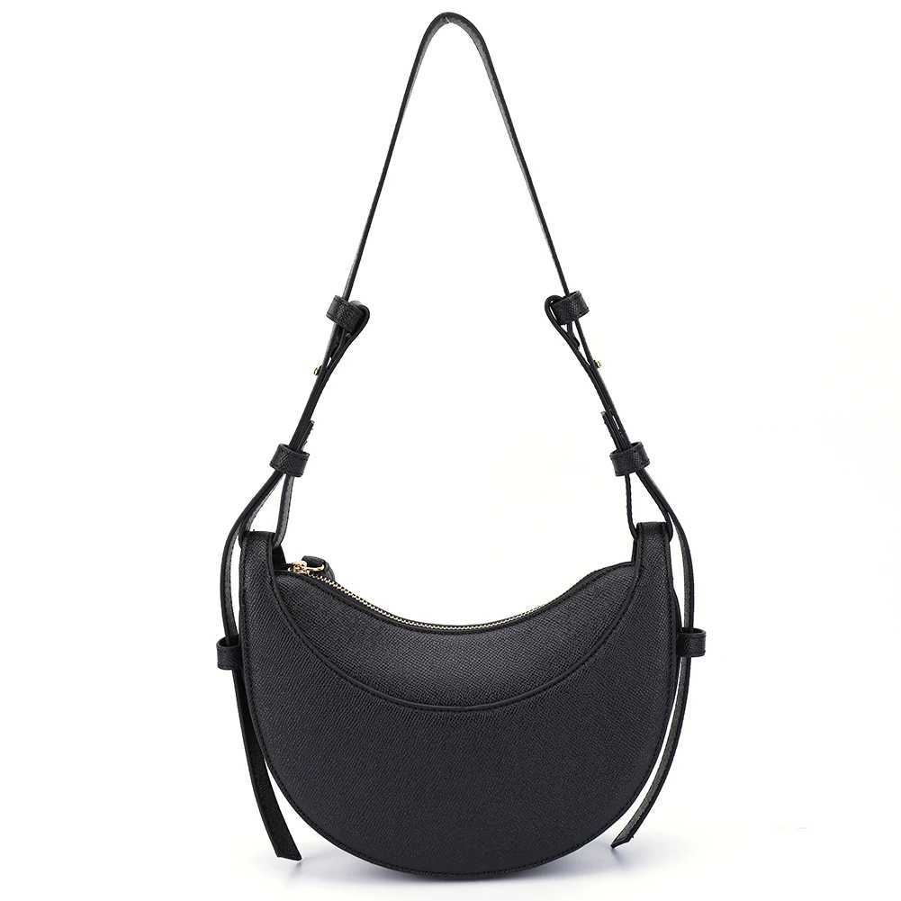 Women Crescent Shoulder Bag Zipper Closure Casual Satchel Bag Solid Color Vintage Sling Bag Daily Bag for LadiesW250512