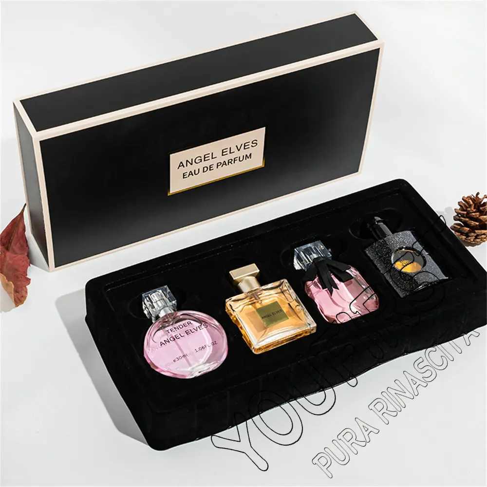 High Quality Perfume Women 120ml Perfumes Feminino Gift Box 4Pcs Set Perfume Femme Lasting Fragrance Floral Fruity Scent SprayXJ250512