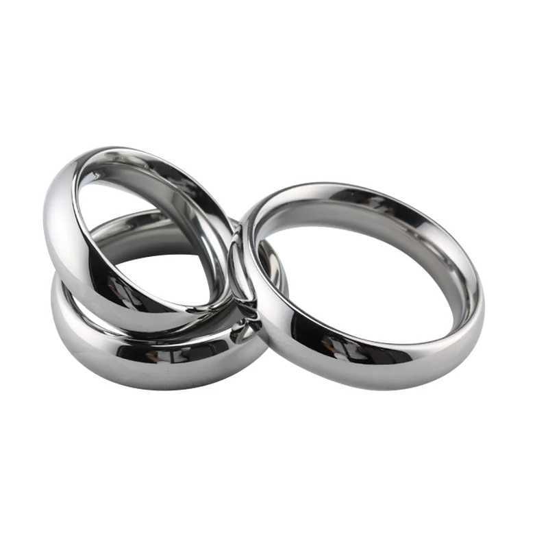 Metal large size Dia 57mm Heavy Duty male Ball Scrotum Stretcher penis lock bondage cock Ring Delay ejaculation BDSM Sex Toy men W250512