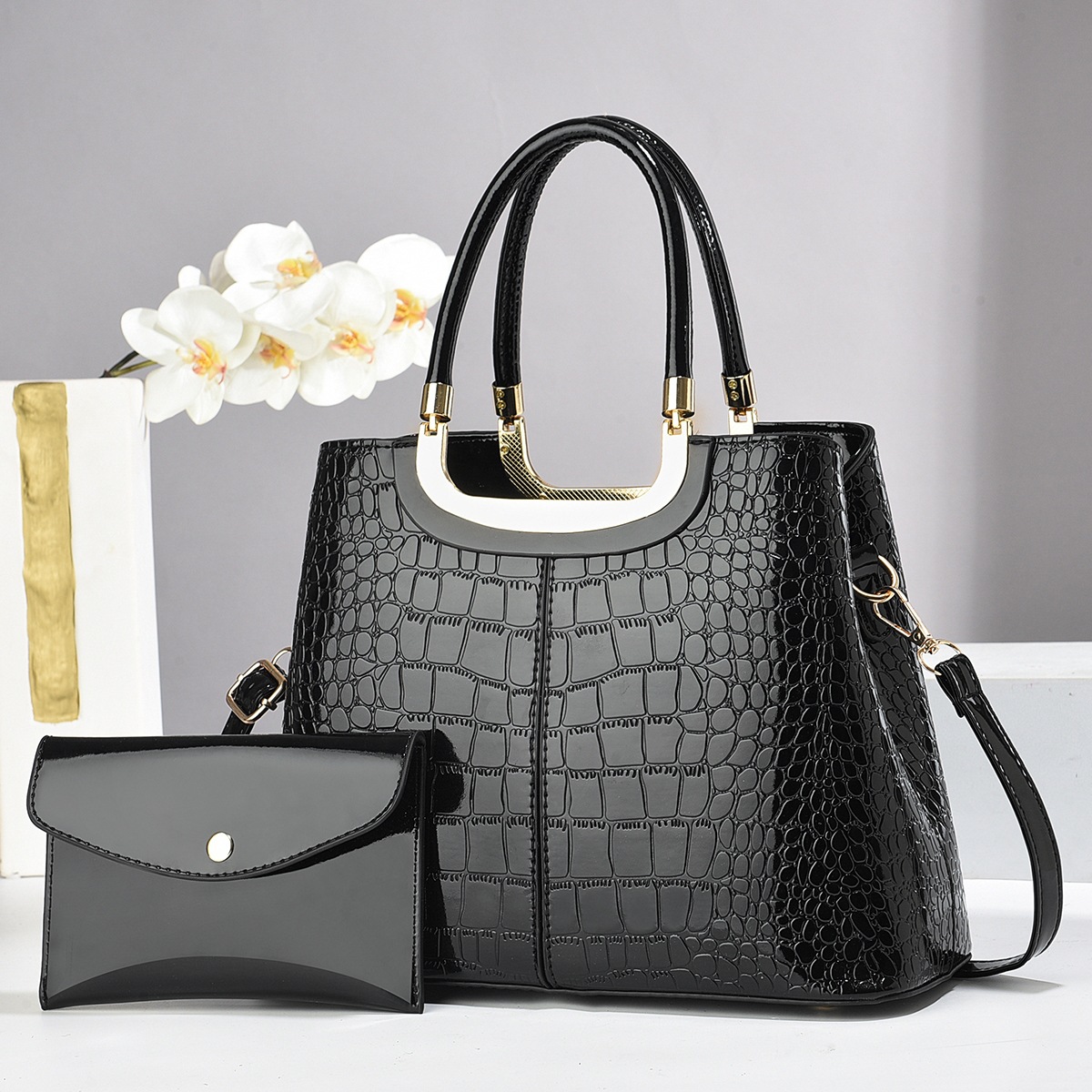 Free Shipping 2025 Trendy Stone Texture Shoulder Bag - Designer Large Capacity Tote for Women, Fashionable Crossbody Purse with Adjustable Strap