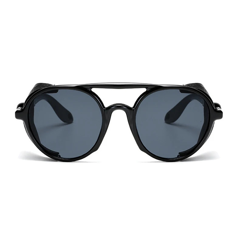 OEC CPO Men Steampunk Sunglasses For Leather Punk Round Women Vintage Shades High Quality UV400 O74 250512