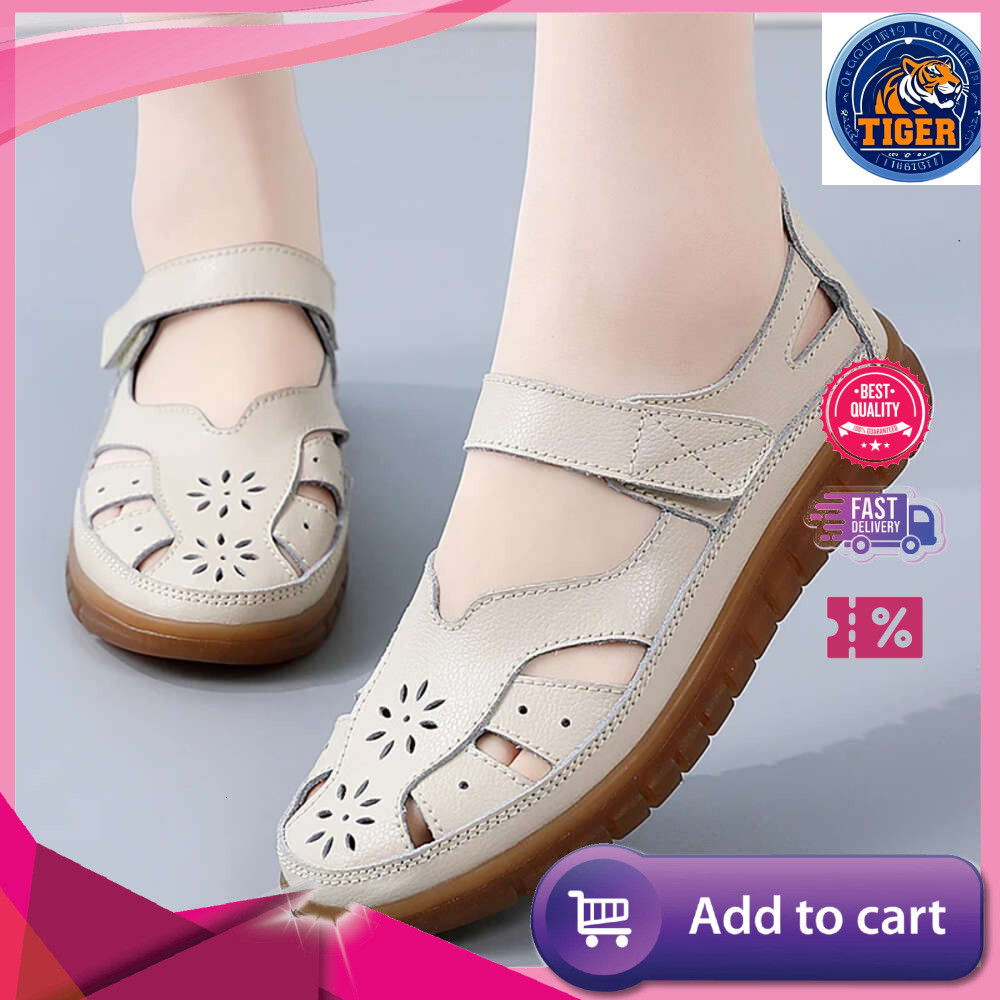 Ddmytiger Summer Women New Ladies Comfortable Flats Walking Sandals Covered Toe Beach Shoes Woman Footwear Outdoor Shoes