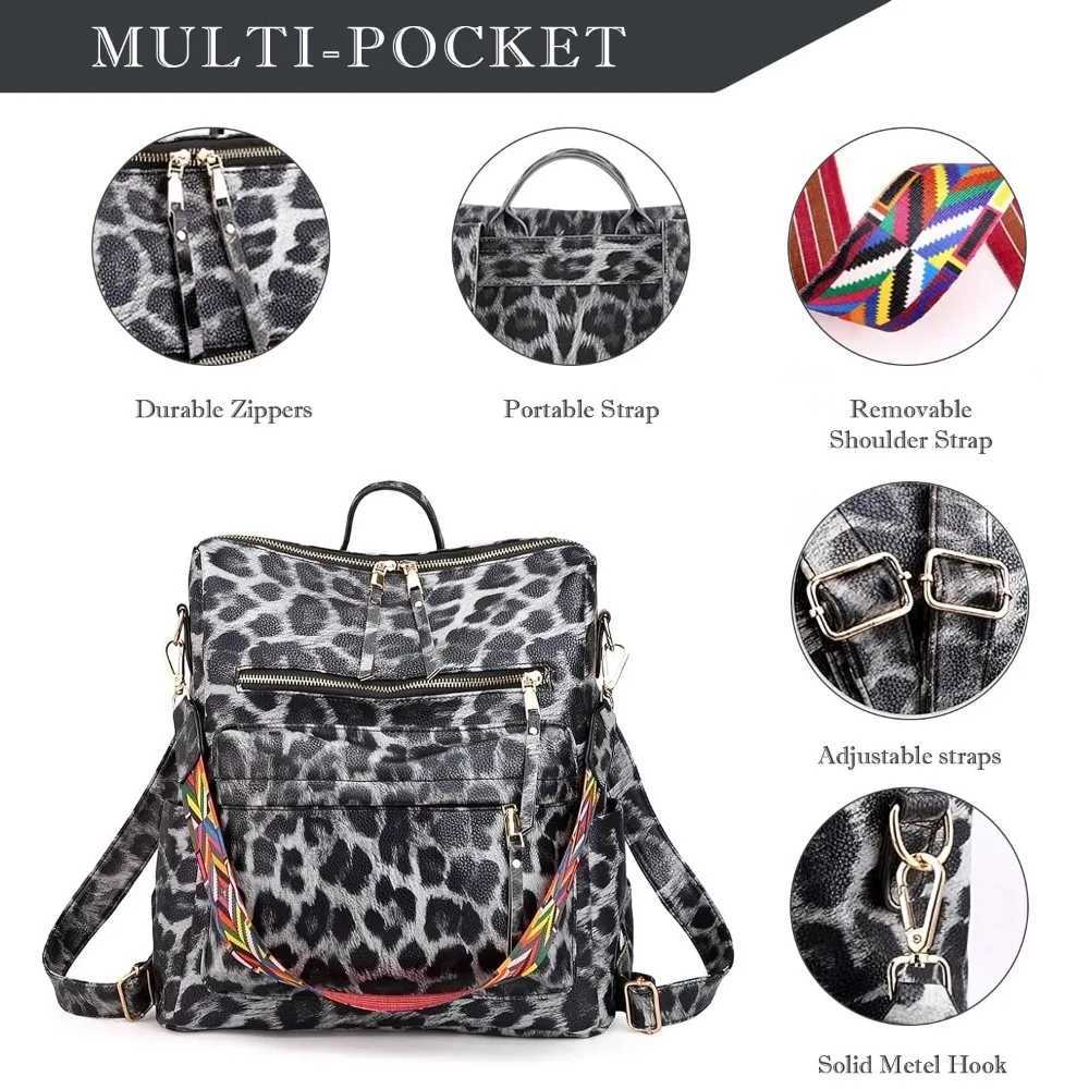 Leather Backpack Purse for Women Fashion Multipurpose Design Satchel Handbags Shoulder Bag Travel bag Z250512