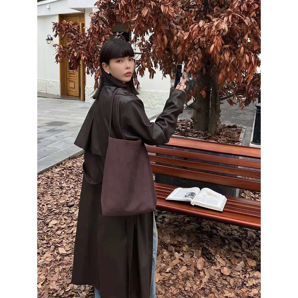 2025 Winter Comfort And Warmth Color Simple Tote All-Match Matte Thick Suede Leather Women Handbag Armpit Shoulder Bag