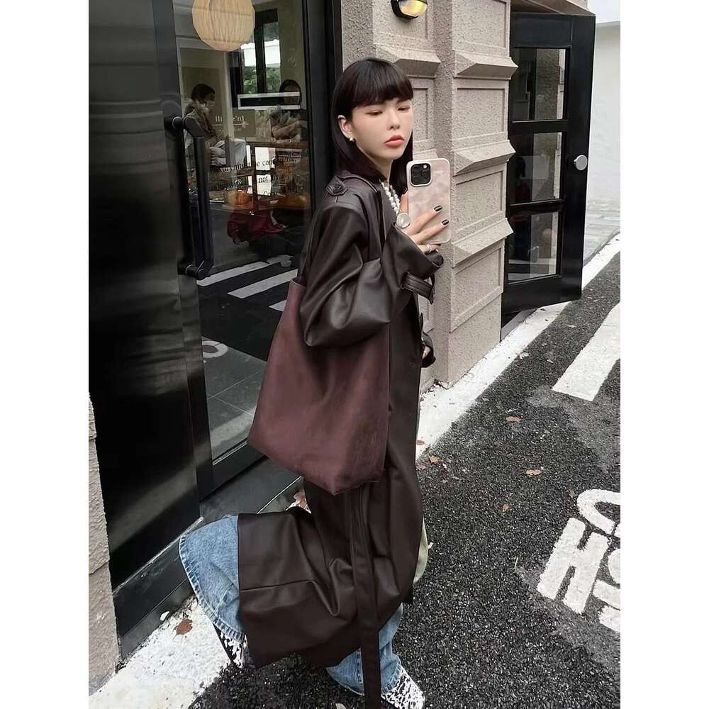 2025 Winter Comfort And Warmth Color Simple Tote All-Match Matte Thick Suede Leather Women Handbag Armpit Shoulder Bag
