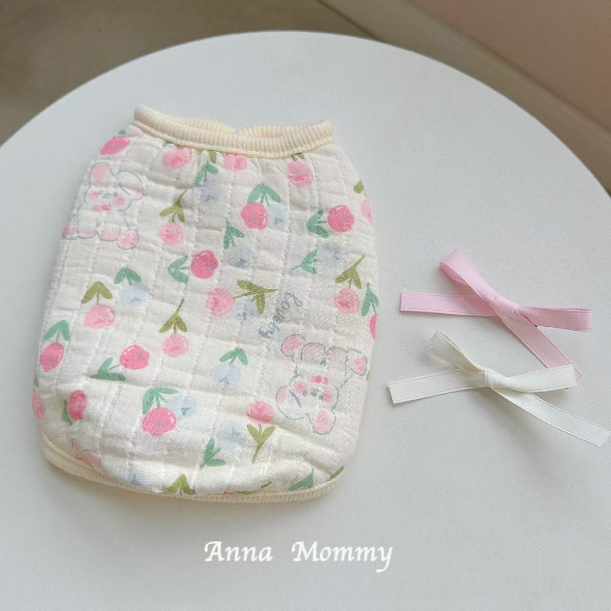 T00187 Pet dog clothes traction rope cute ins2025 new small dog Teddy Bichon Pomeranian princess skirt