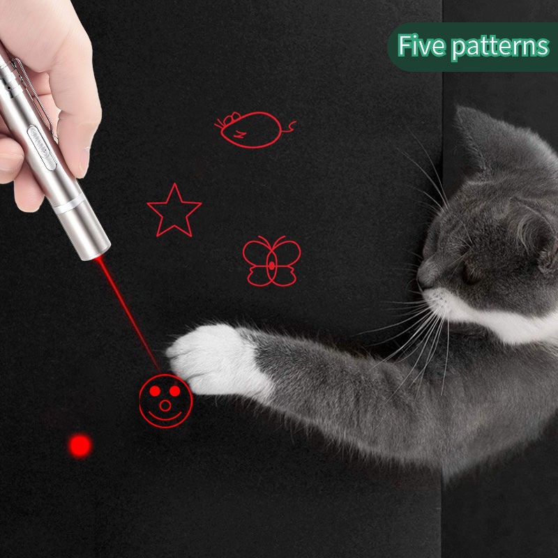USB Rechargeable Laser Pen for Cats - Pet Toy with Infrared Light