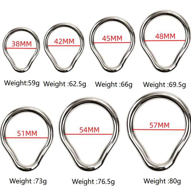 Stainless Steel Penis Lock Cock Ring Set Man Metal Small Large Delay Ejaculation Penis Ring Ball Stretcher Erection Male Sex Toy W250512