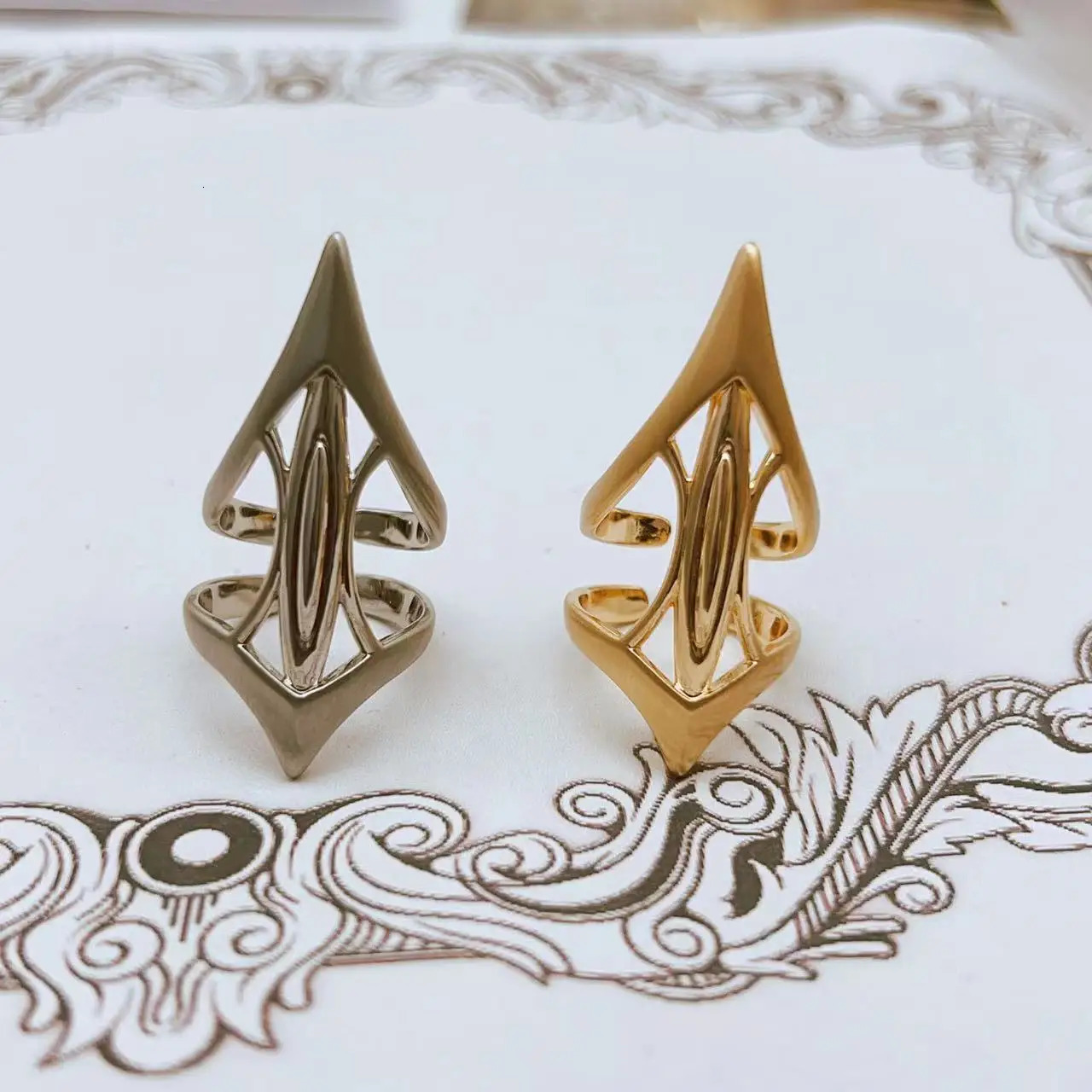 Gothic Unisex Cyber Punk Ring for Women Man Copper Metal Jewelry Hip-Hop Rock Party Street Rings Accessories Handmade Gift 250509
