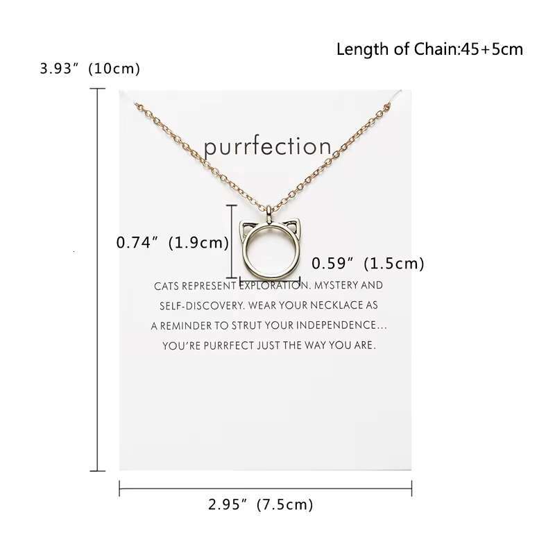 Fashion creative gift gold-plated charm cat sunbird pendant karma card women's necklace girl accessories