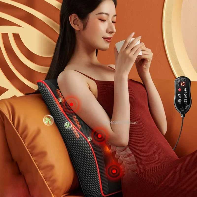 Car Home Massage Cushion Pillow Neck Lumbar Back Multi-function Whole Body Electric Shoulder Cervical Spine MassageW250512