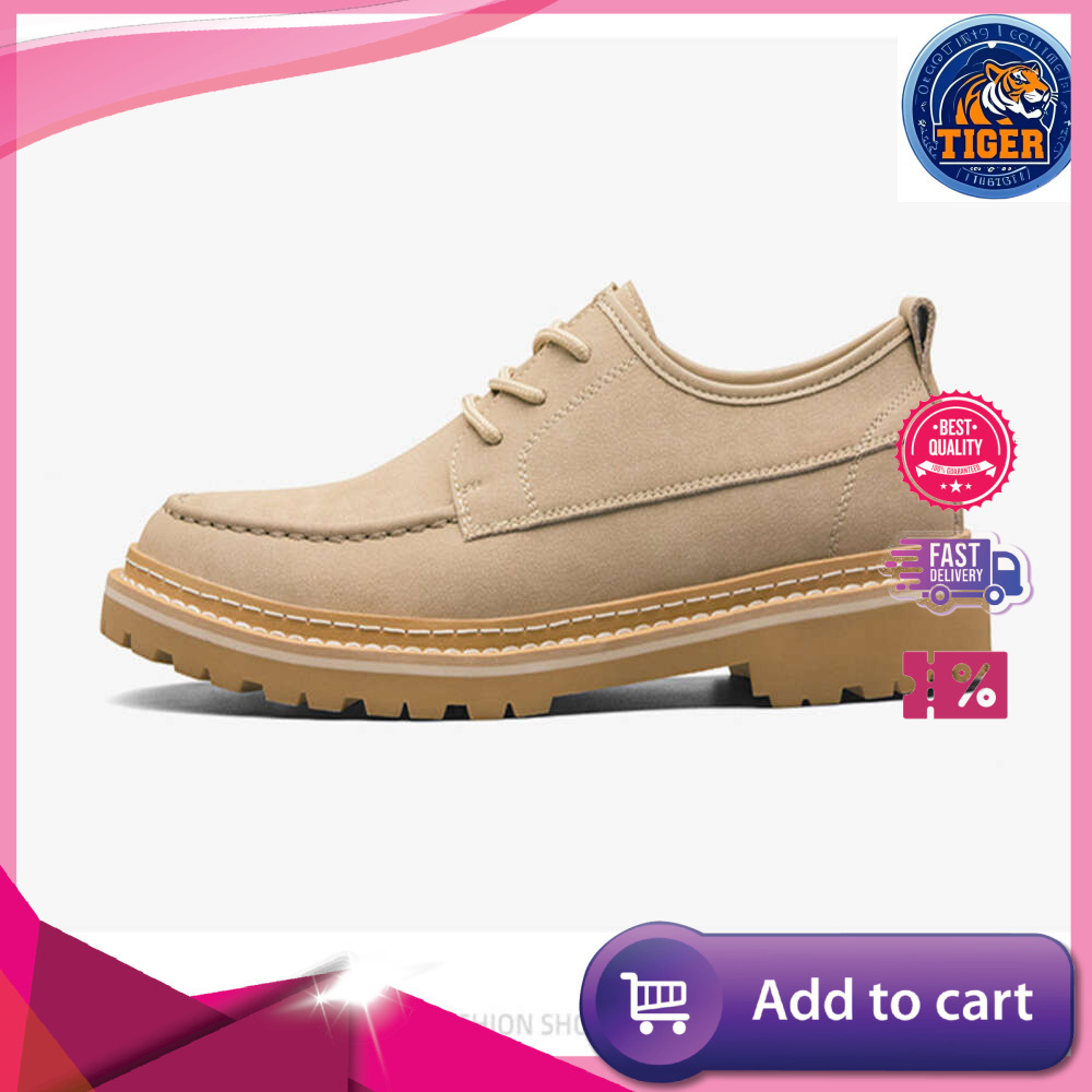 Ddmytiger Autumn Spring And Trendy Genuine Casual Oxford Workwear British Fashion Leather Block Shoes Men S Outdoor Shoes