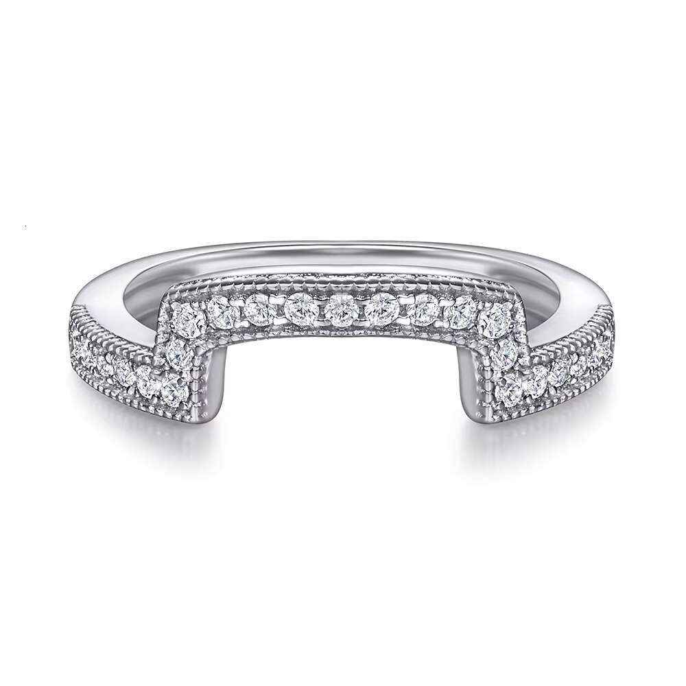925 Sterling Silver Square Diamond Engagement Wedding Ring Set Trendy Couple Jewelry Rhodium Plating Zircon Cut Stone Gift Party