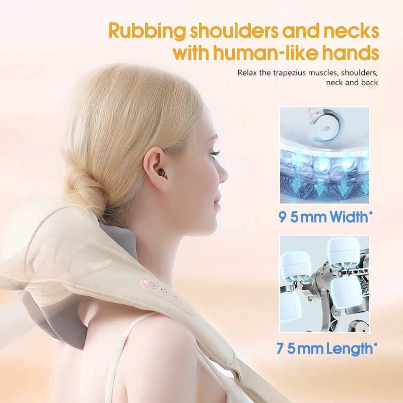 Electric Neck and Shoulder PainMassager for Spinal Pain Hot Compress Soothing Massage Neck Muscle Relaxation Massage ShawlW250512