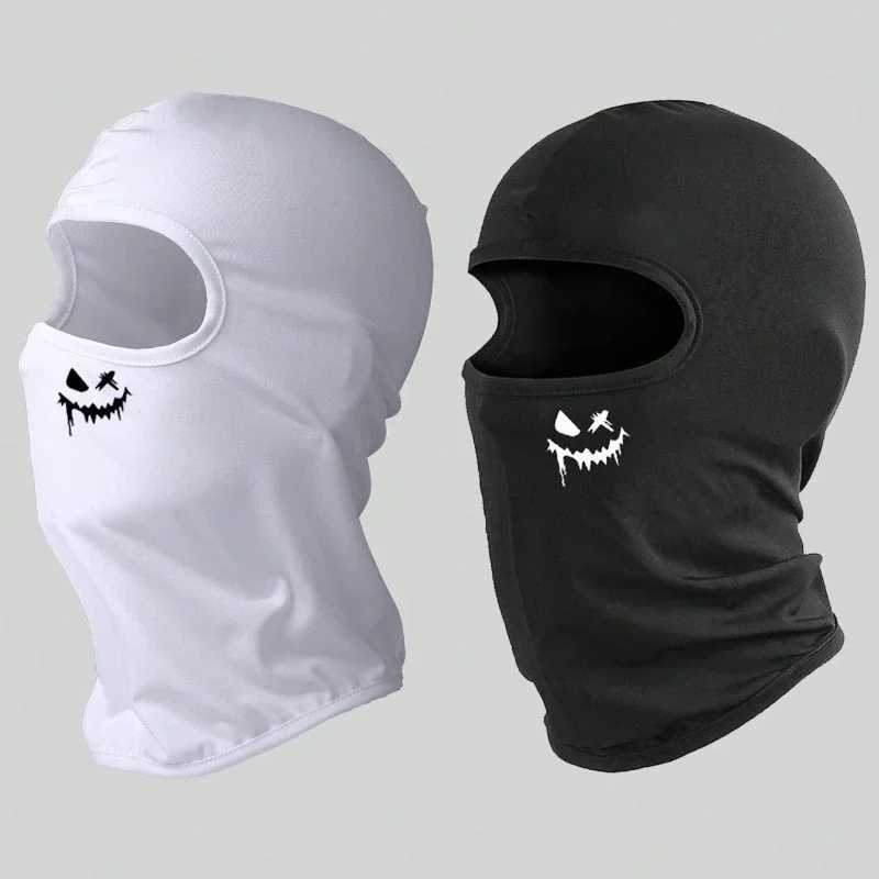 2pcs Graffiti Punk Print Balaclava Hat UV Protection Breathable Full Face Mask For Cycling Skiing Hiking Fishing OutW250512