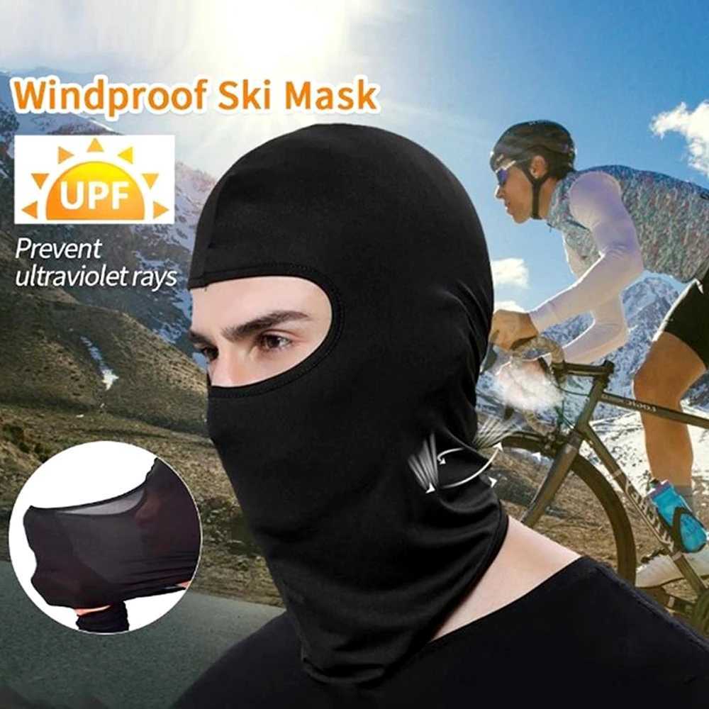 Mens Cycling Cap Balaclava Full Face Ski Mask Hood Hiking Camping Hunting Tactical Airsoft Cap Bike Hats Neck GaiterW250512